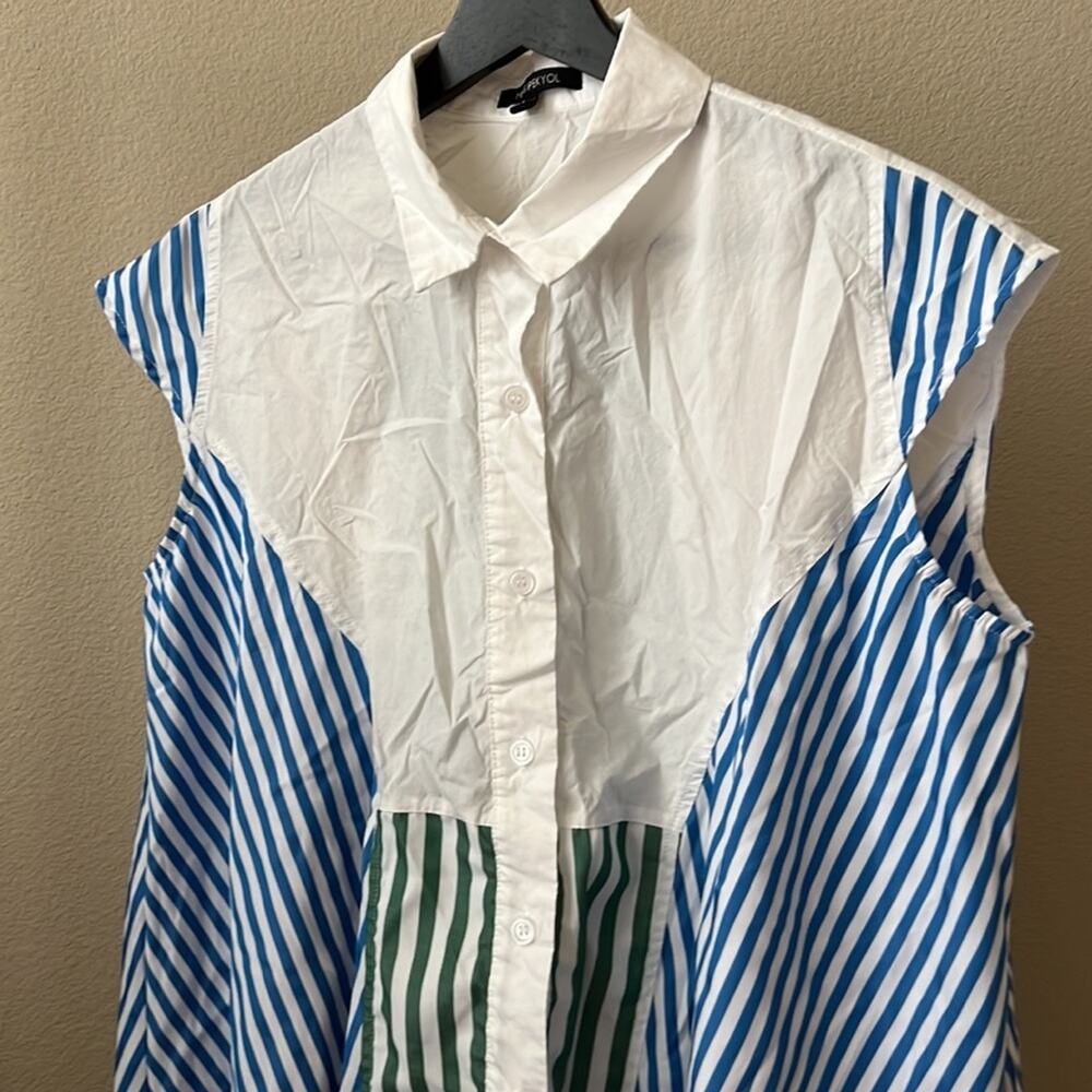 Miss Ipekyol women’s stripe button down shirt/Tunic, size 8 - Picture 4 of 8